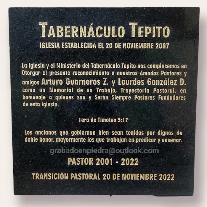 Placas Conmemorativas en Piedra